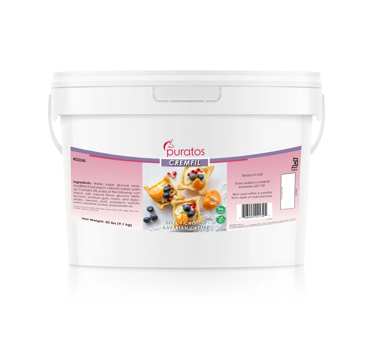 Brilliant CREME ブリリアントクリーム(50g) 2個セット Cremfil Select Choice Bavarian Creme (No Titanium Dioxide) - Puratos